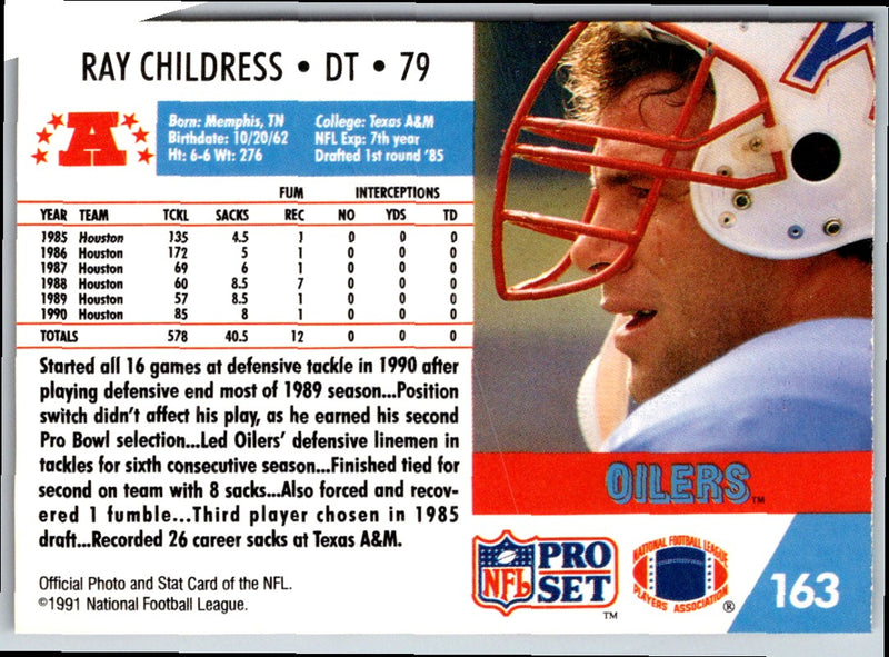 1992 Pro Set Power Ray Childress