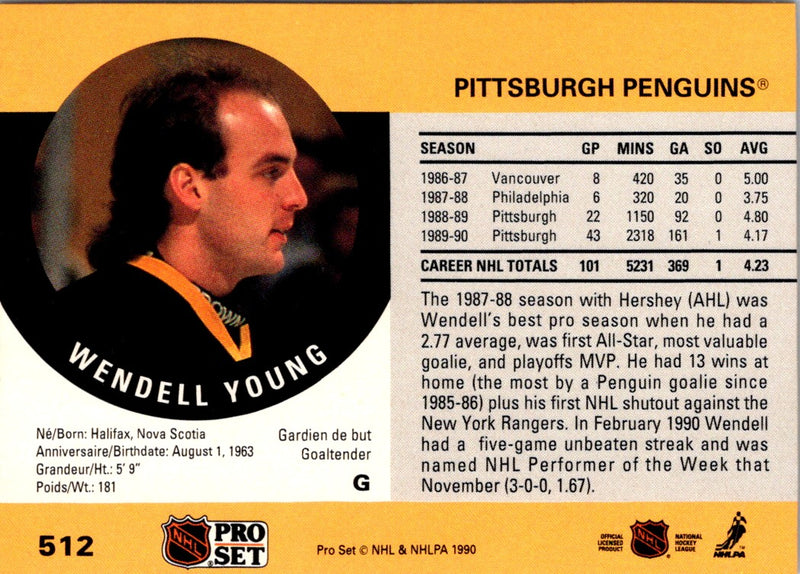 1990 Pro Set Wendell Young