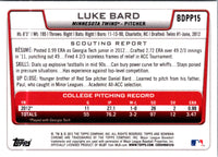 2012 Bowman Draft Picks & Prospects Chrome Luke Bard #BDPP15
