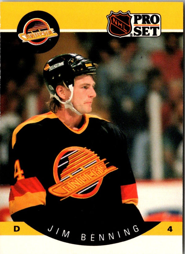 1990 Pro Set Jim Benning #292