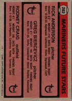 1981 Topps Mariners Future Stars - Rick Anderson/Greg Biercevicz/Rodney Craig #282 Rookie