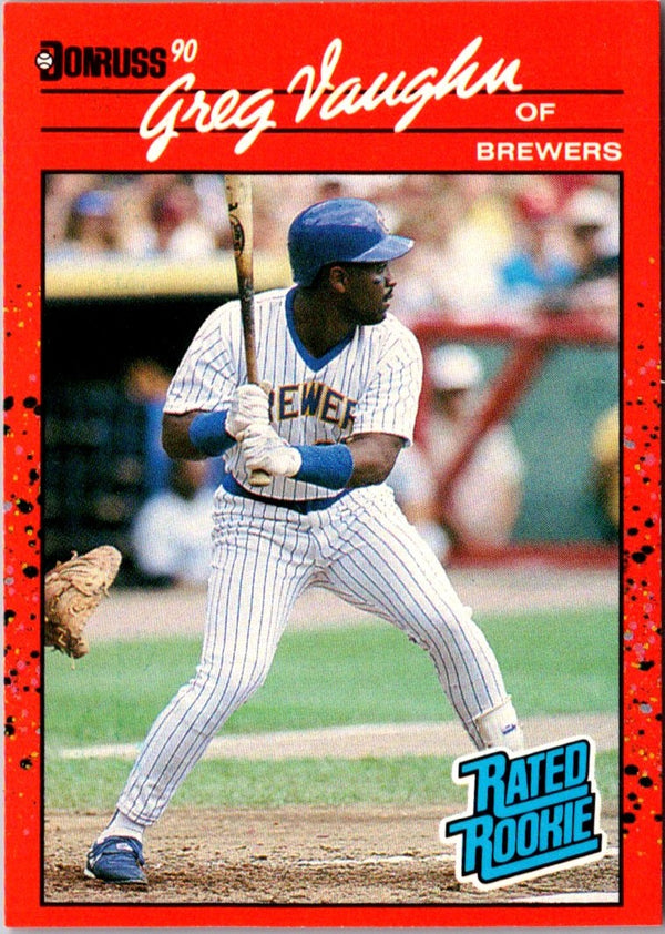 1990 Donruss Greg Vaughn #37 Rookie