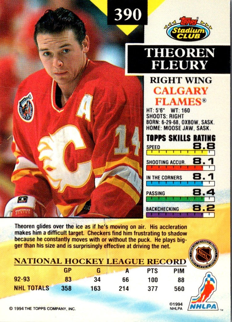 1993 Stadium Club Theo Fleury