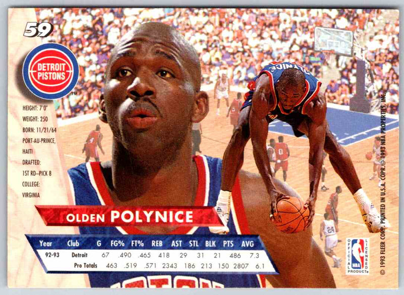 1992 Fleer Ultra Olden Polynice