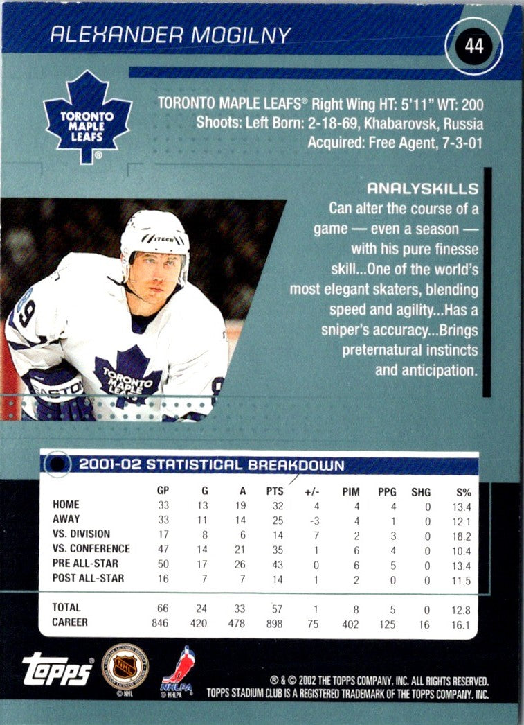 2002 Stadium Club Alexander Mogilny