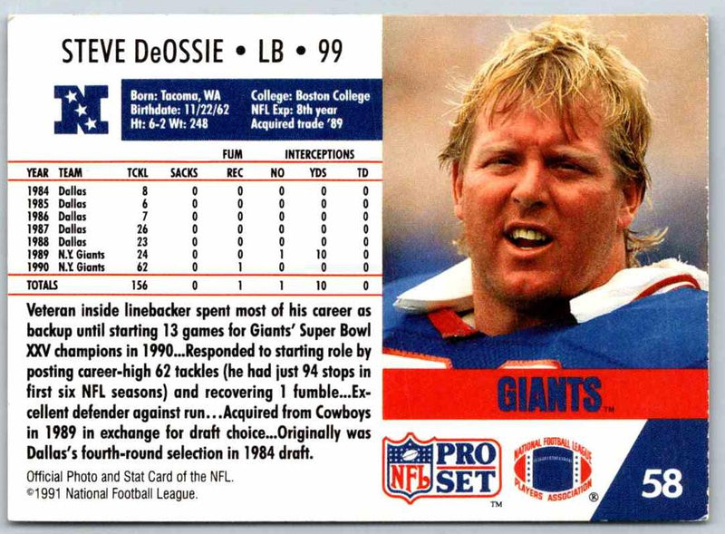 1992 Proset Steve DeOssie