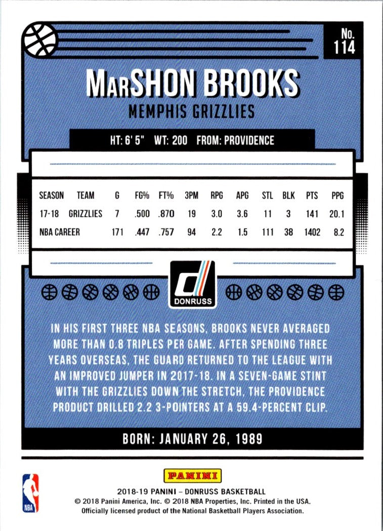 2018 Donruss MarShon Brooks