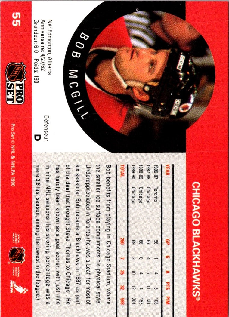 1990 Pro Set Bob McGill