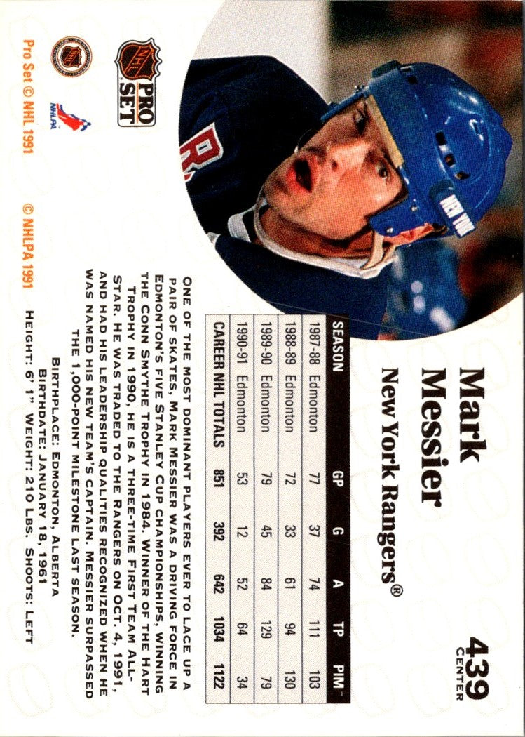 1991 Pro Set Mark Messier