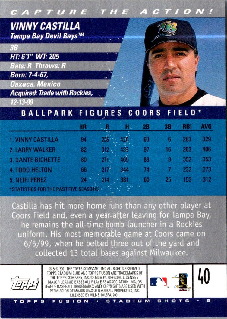 2001 Topps Fusion Vinny Castilla