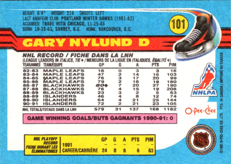 1991 O-Pee-Chee Gary Nylund