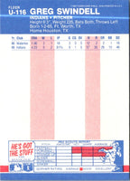 1987 Fleer Update Glossy Greg Swindell #U-116