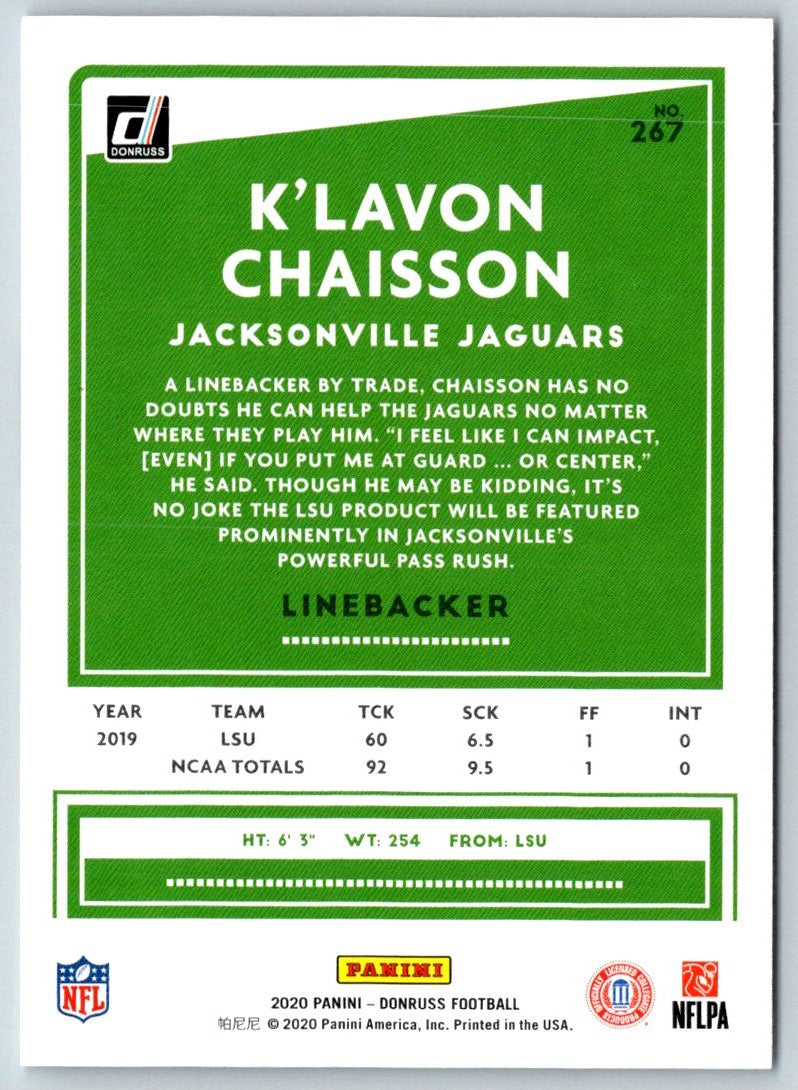 2020 Donruss K'Lavon Chaisson