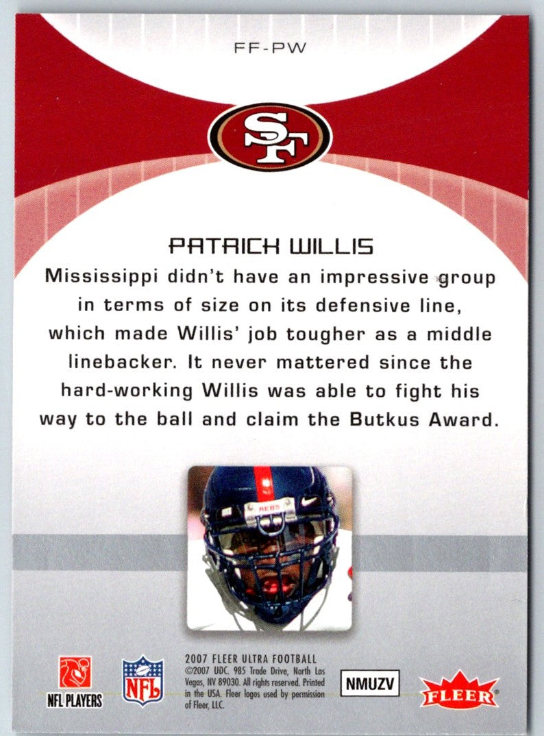 2007 Ultra Fresh Faces Patrick Willis