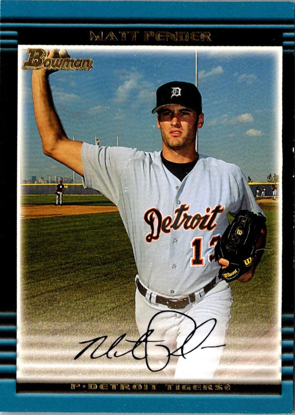 2002 Bowman Draft Picks & Prospects Matt Pender #BDP60 Rookie