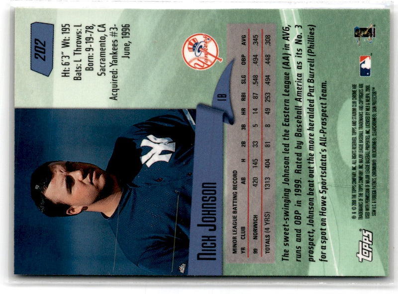 2000 Stadium Club Nick Johnson