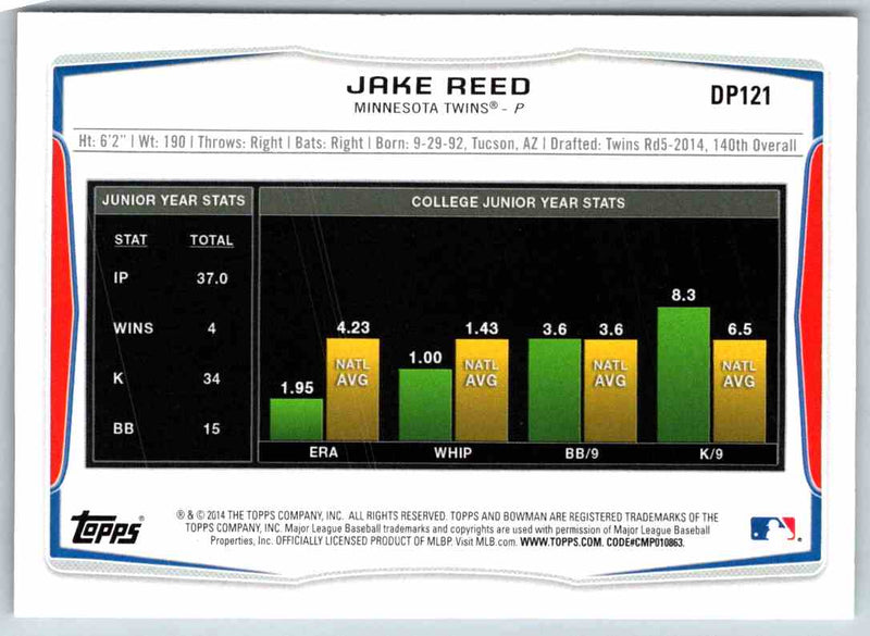 2014 Bowman Jake Reed