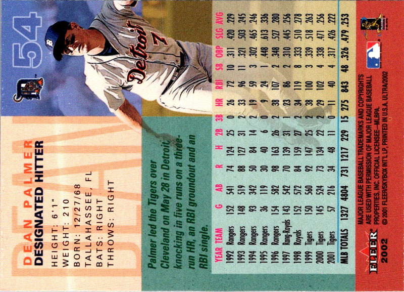 2002 Ultra Dean Palmer