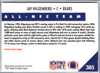 1991 Pro Set Jay Hilgenberg #385