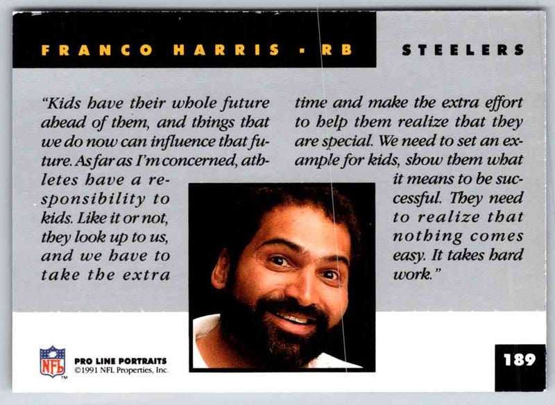 1991 ProLine Franco Harris