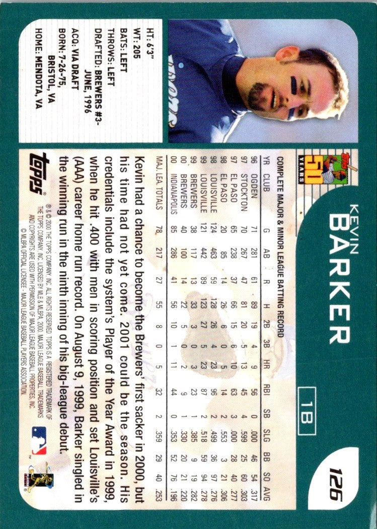 2001 Topps Kevin Barker