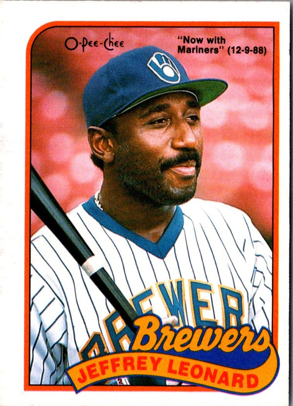 1989 O-Pee-Chee Jeffrey Leonard #160