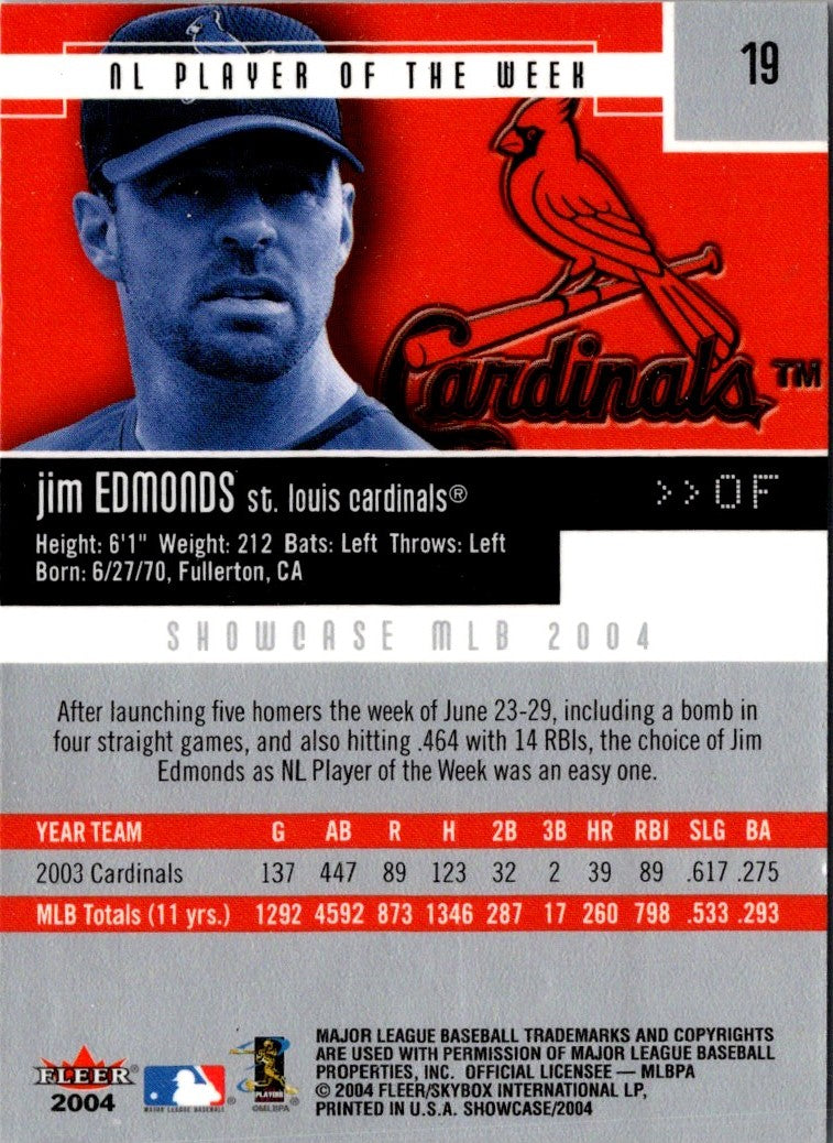 2004 Fleer Showcase Jim Edmonds