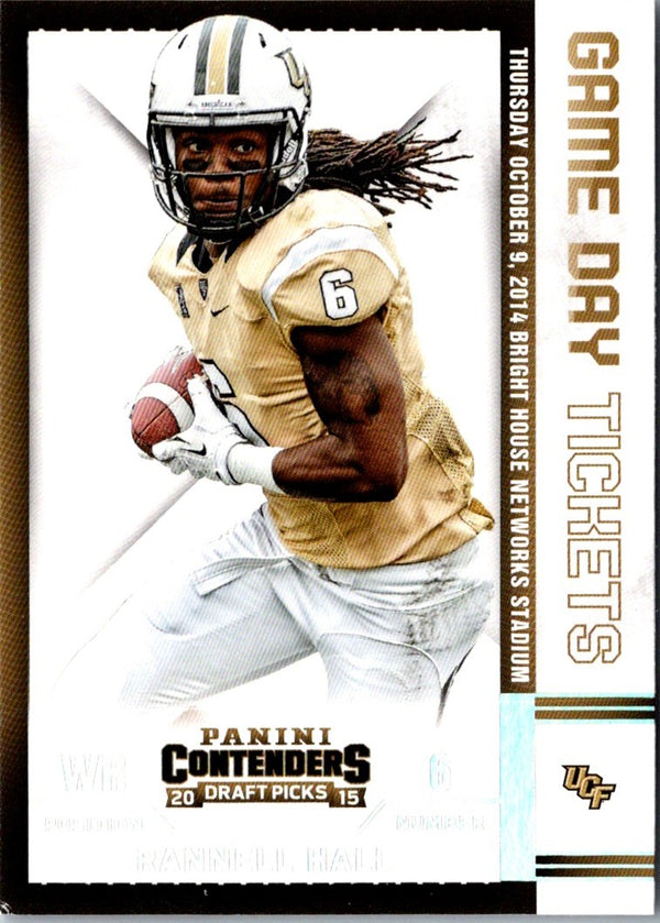 2015 Panini Contenders Draft Picks Game Day Tickets Rannell Hall #91