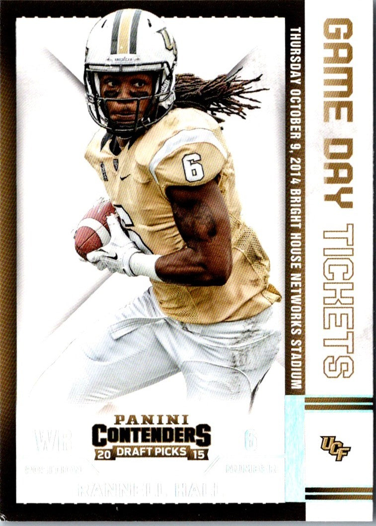 2015 Panini Contenders Draft Picks Game Day Tickets Rannell Hall