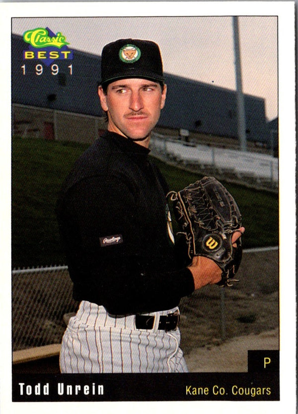 1991 Classic Best Kane County Cougars Todd Unrein #11