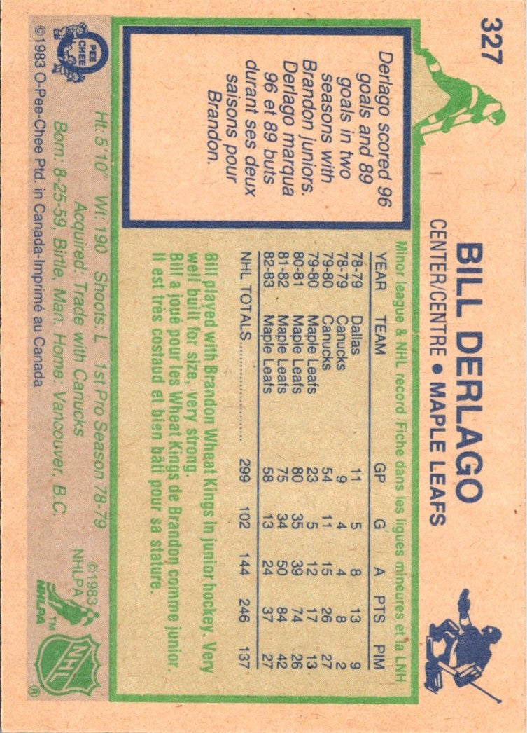 1983 O-Pee-Chee Bill Derlago