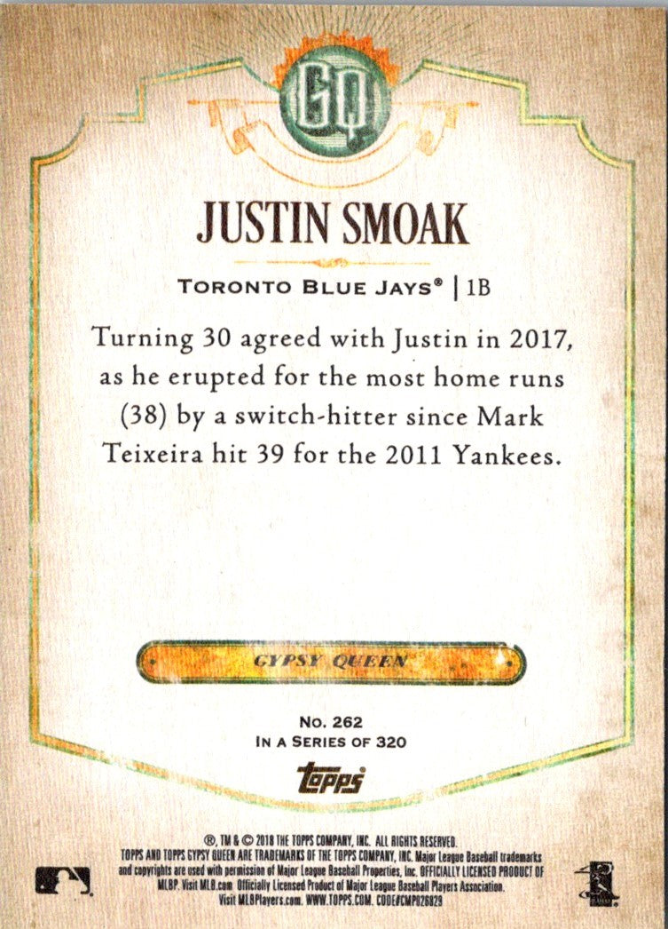 2018 Topps Gypsy Queen Justin Smoak