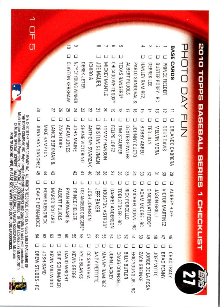 2010 Topps Photo Day Fun