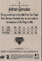 2009 Upper Deck Goodwin Champions Adrian Gonzalez #71