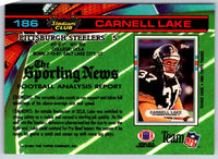 1991 Topps Stadium Club Football Carnell Lake #186