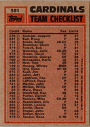 1983 Topps Cardinals Team Leaders - Lonnie Smith/Joaquin Andujar