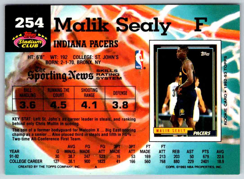 1992 Stadium Club Malik Sealy