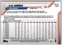 2020 Topps 582 Montgomery Elvis Andrus #577