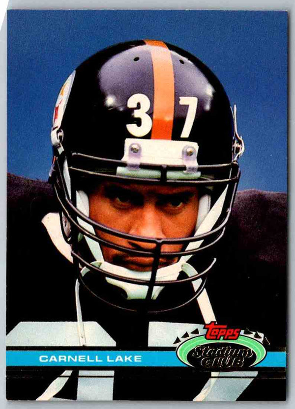 1991 Topps Stadium Club Football Carnell Lake #186