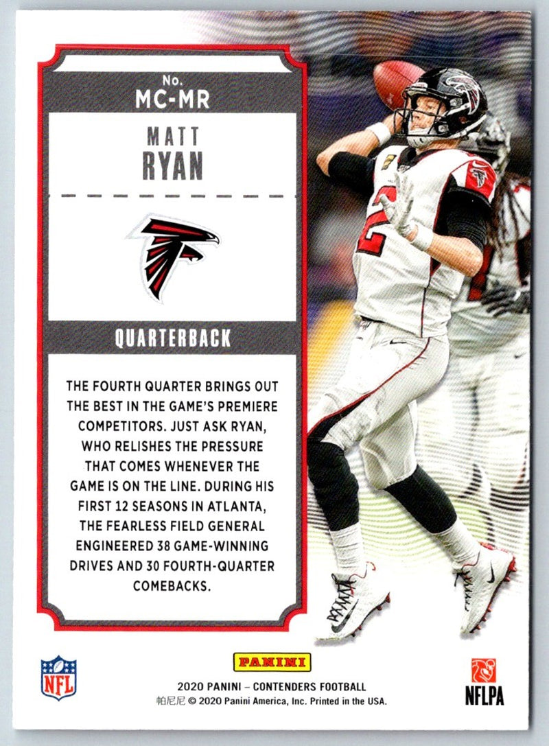 2020 Panini Contenders MVP Matt Ryan