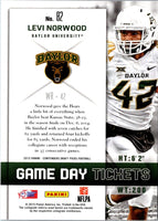 2015 Panini Contenders Draft Picks Game Day Tickets Levi Norwood #82