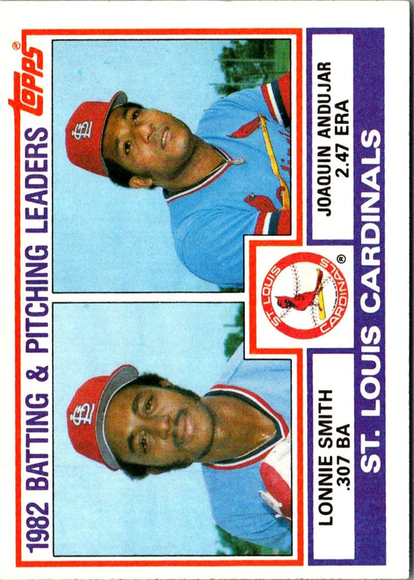 1983 Topps Cardinals Team Leaders - Lonnie Smith/Joaquin Andujar #561