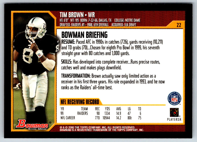 2000 Bowman Tim Brown