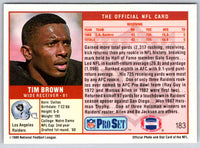 1989 NFL Proset Tim Brown #183