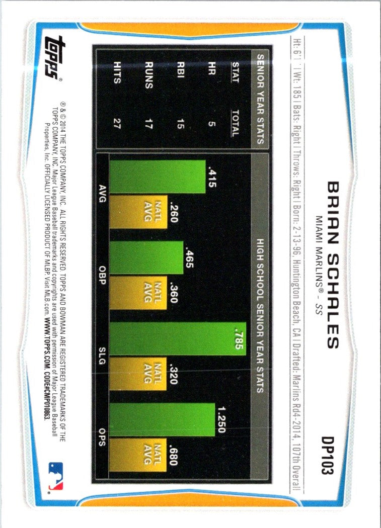 2014 Bowman Draft Picks & Prospects Brian Schales