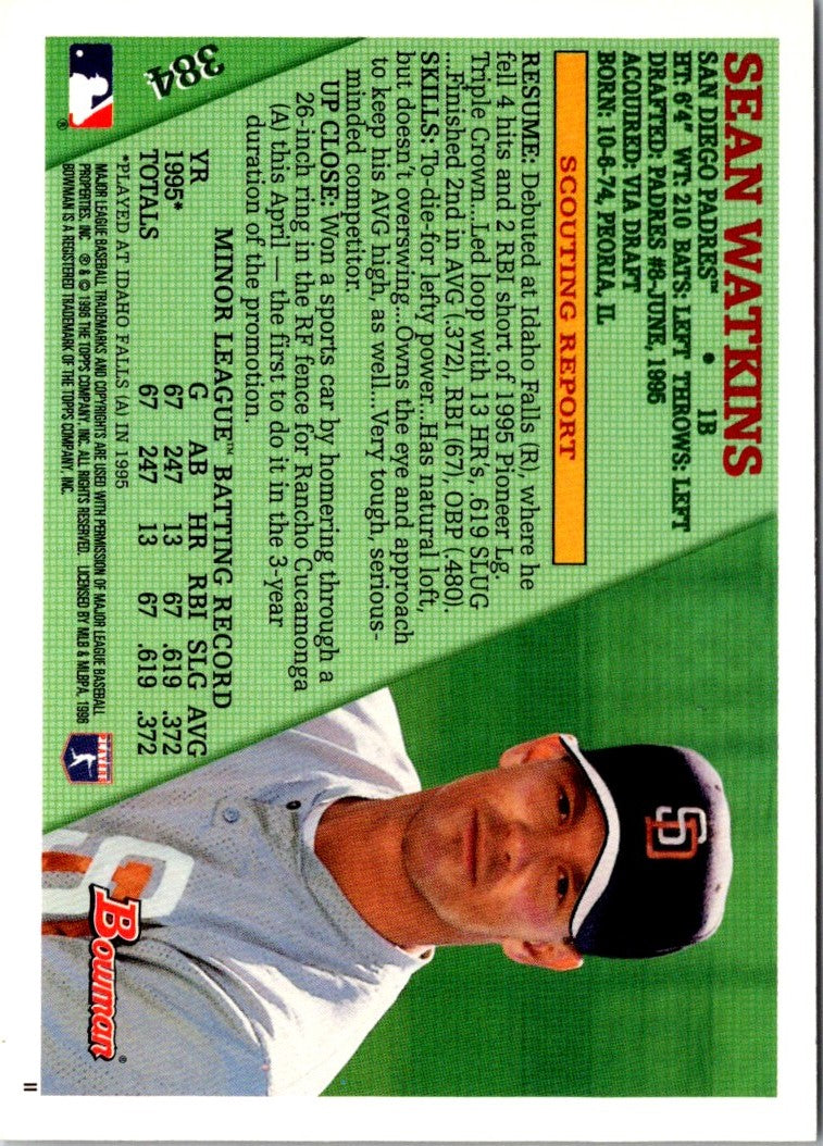 1996 Bowman Sean Watkins