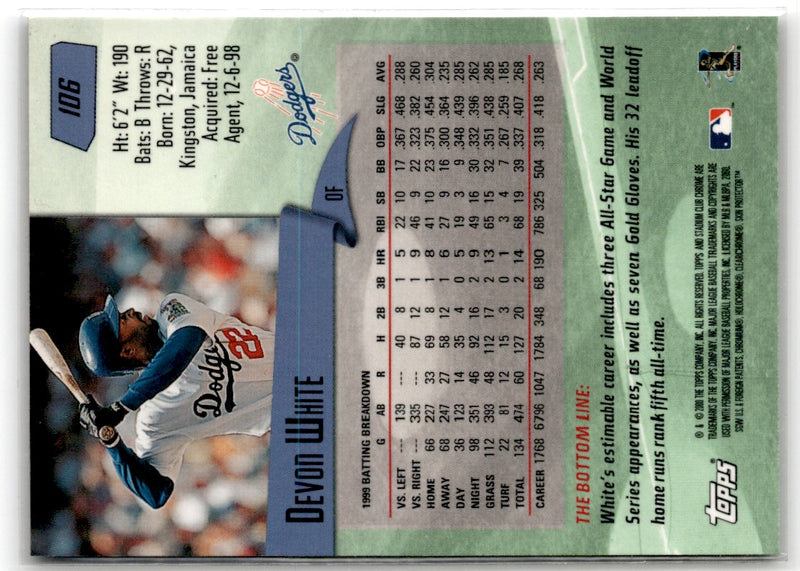 2000 Stadium Club Devon White