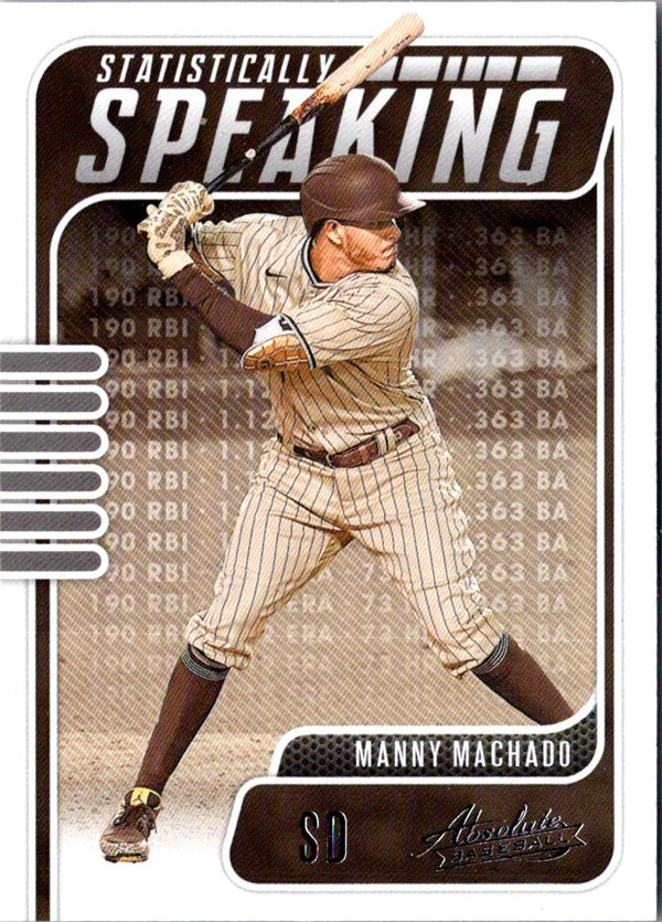 2021 Panini Absolute Statistically Speaking Manny Machado #SS-10