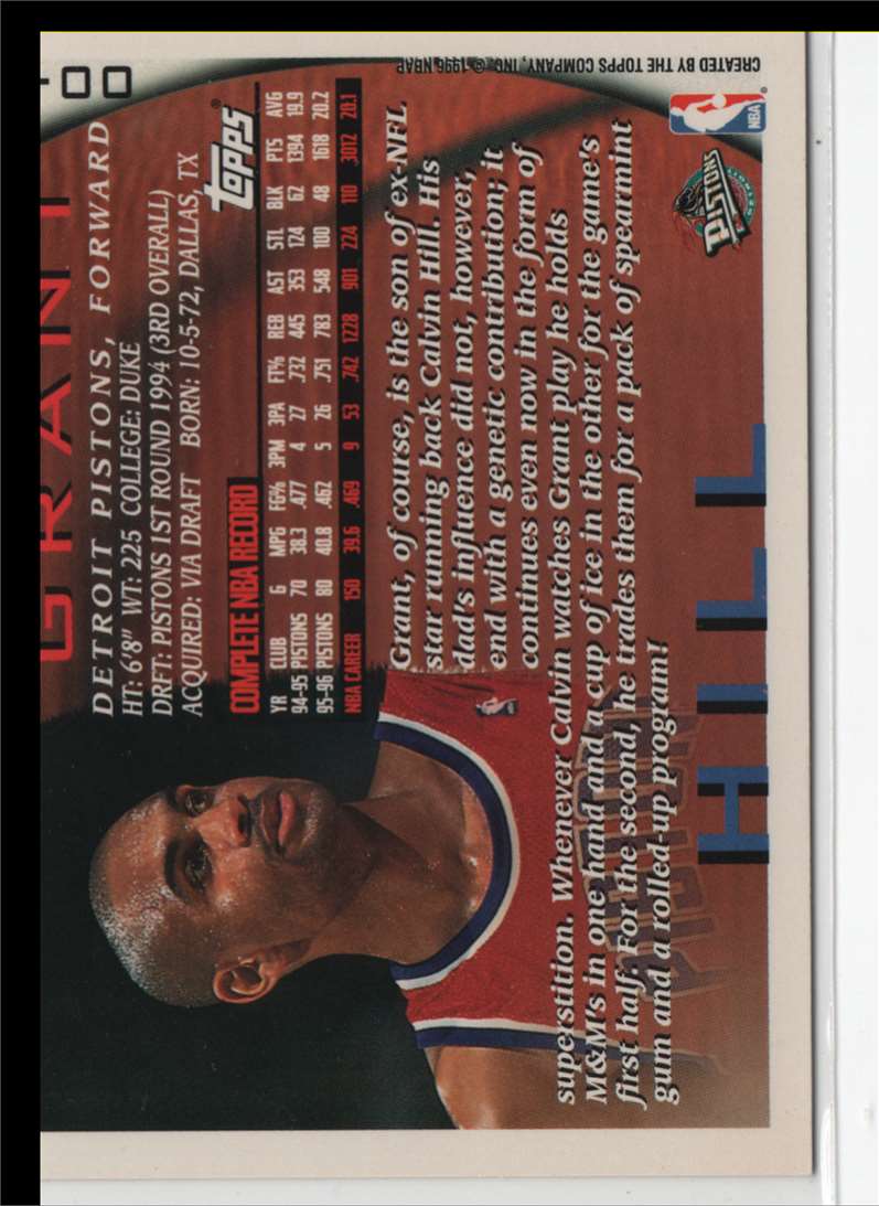 1996 Topps Grant Hill