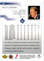 2001 Upper Deck Mats Sundin #164